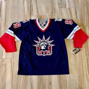 CCM New York Rangers Wayne Gretzky #99 Lady Liberty Semi ProJersey Blue Mens XL
